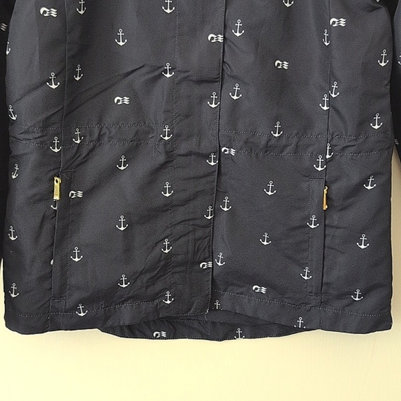 Princess Cruises Womens Small Raincoat Lightweight Jacket Blue Nautical Vacation - Picture 2 of 8